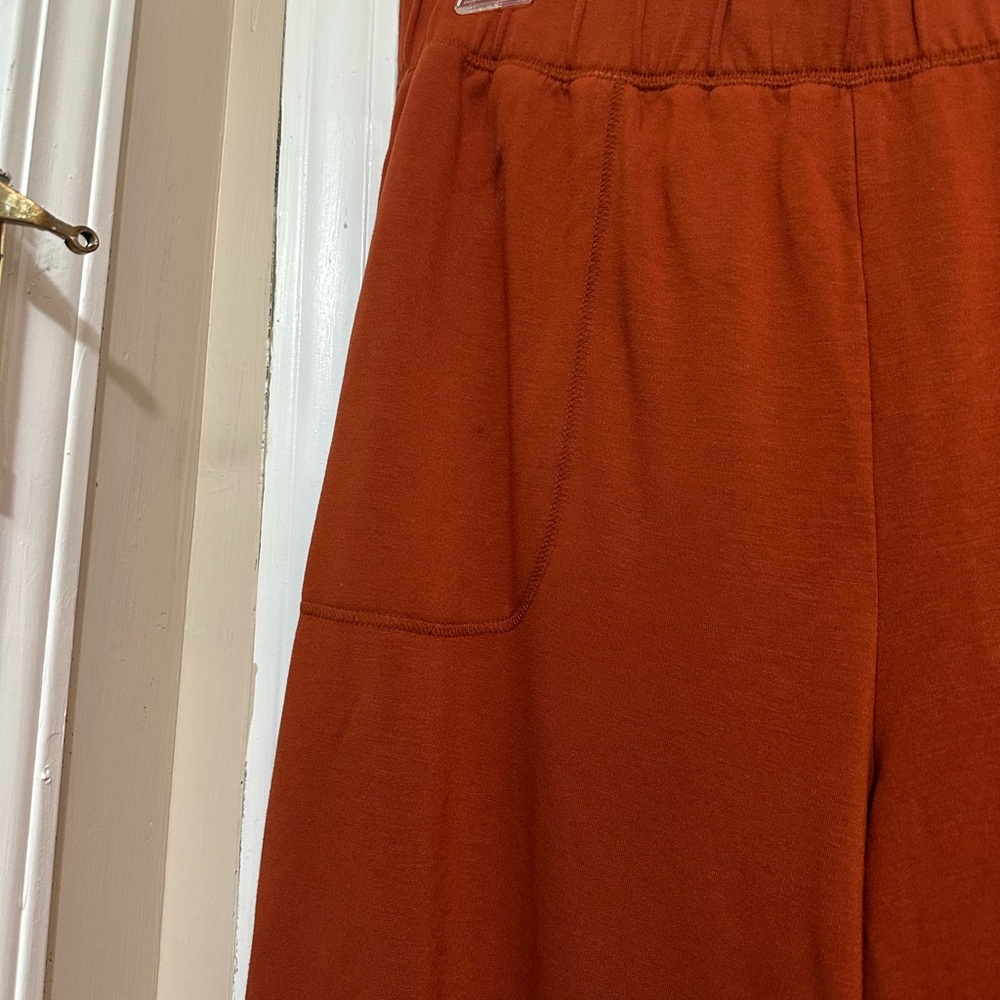 Old Navy 2pc set Cozy Knit Cowl sweatshirt + wide leg pants in Cider Sz Large - Picture 4 of 10